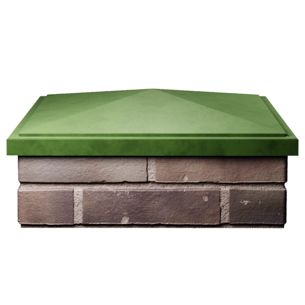 Колпак Zking БонаМоно Зеленый на столб 2х2 кирпича (515х515, 530х530мм) Новомосковск фото