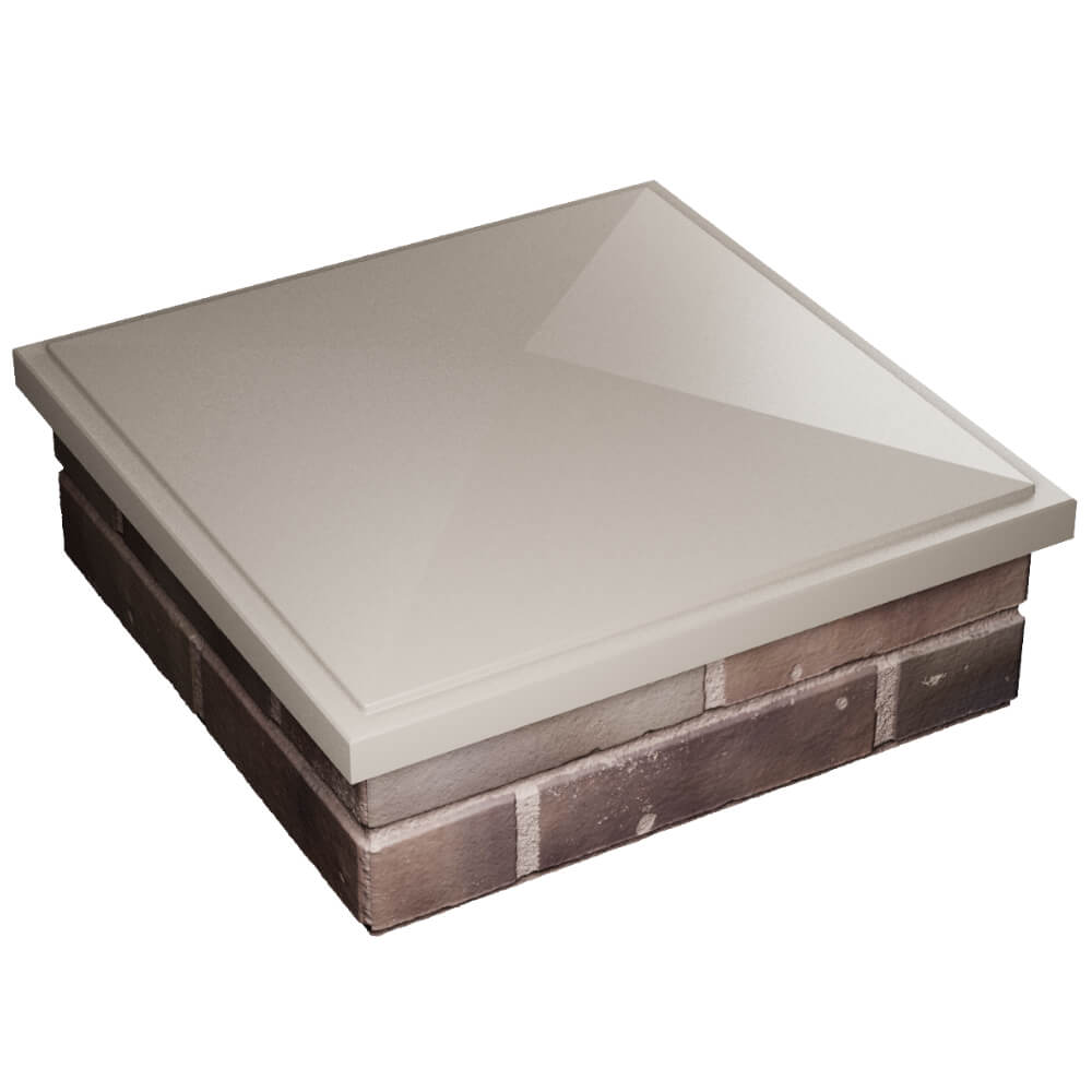 Колпак Zking БонаМоно Бежевый на столб 2х2 кирпича (515х515, 530х530мм) в Новомосковске фото