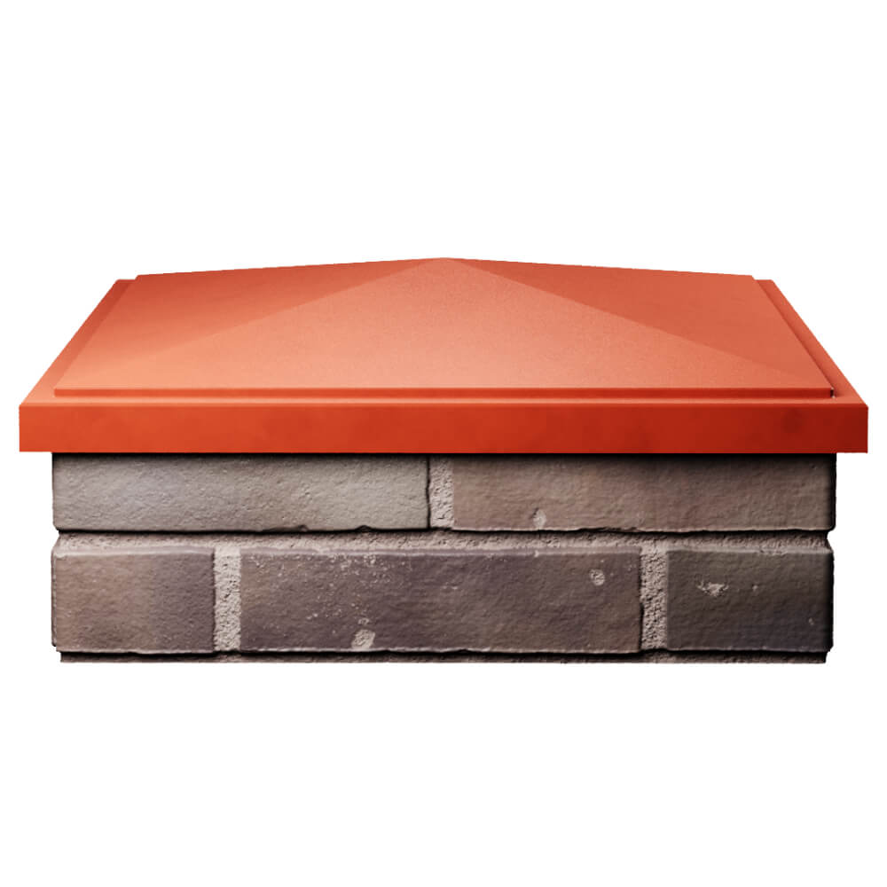 Колпак Zking БонаМоно Красный на столб 2х2 кирпича (515х515, 530х530мм) Новомосковск фото