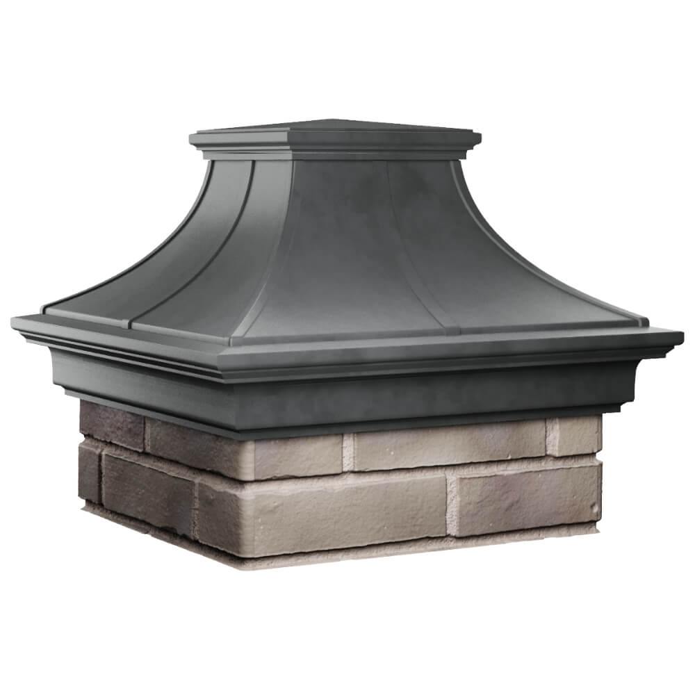 Колпак Zking Монблан Премиум Серый на столб 1.5х1.5 кирпича (385х385мм) в Новомосковске фото