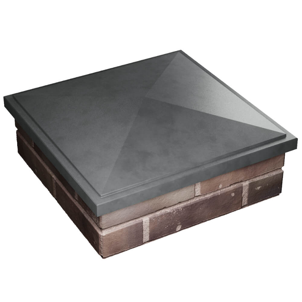 Колпак Zking БонаМоно Серый на столб 2х2 кирпича (515х515, 530х530мм) в Новомосковске фото