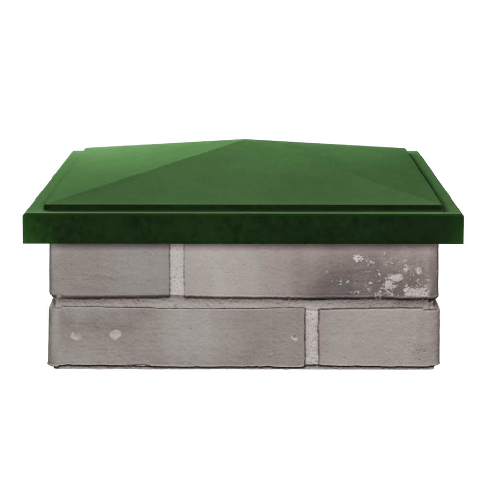 Колпак Zking БонаМоно Зеленый на столб 1.5х1.5 кирпича (385х385, 400х400мм) Новомосковск фото