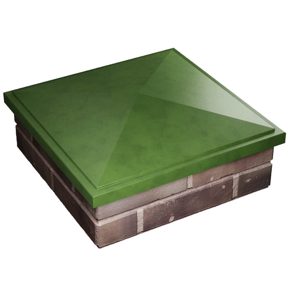 Колпак Zking БонаМоно Зеленый на столб 2х2 кирпича (515х515, 530х530мм) в Новомосковске фото