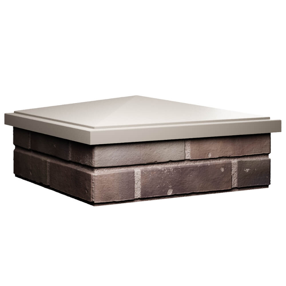 Колпак Zking БонаМоно Бежевый на столб 2х2 кирпича (515х515, 530х530мм) в Новомосковске фото