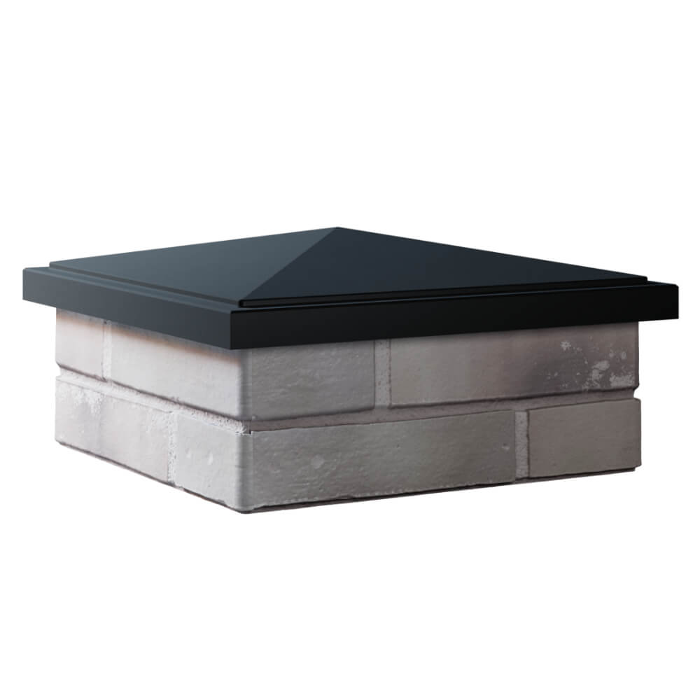 Колпак Zking БонаМоно Черный на столб 1.5х1.5 кирпича (385х385, 400х400мм) в Новомосковске фото