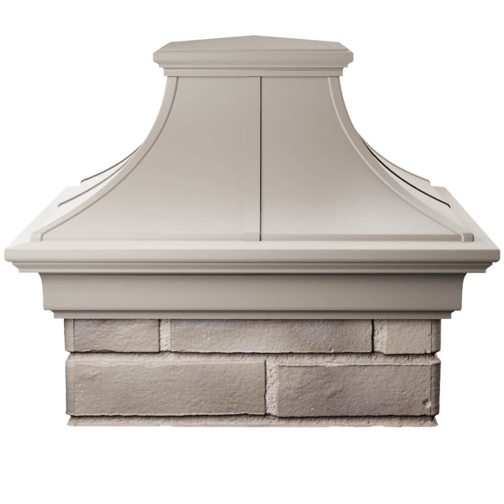 Колпак Zking Монблан Премиум Бежевый на столб 1.5х1.5 кирпича (385х385мм) Новомосковск фото