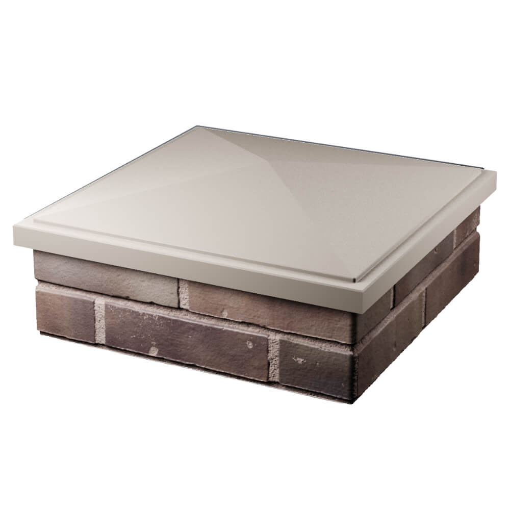 Колпак Zking БонаМоно Бежевый на столб 2х2 кирпича (515х515, 530х530мм) в Новомосковске фото