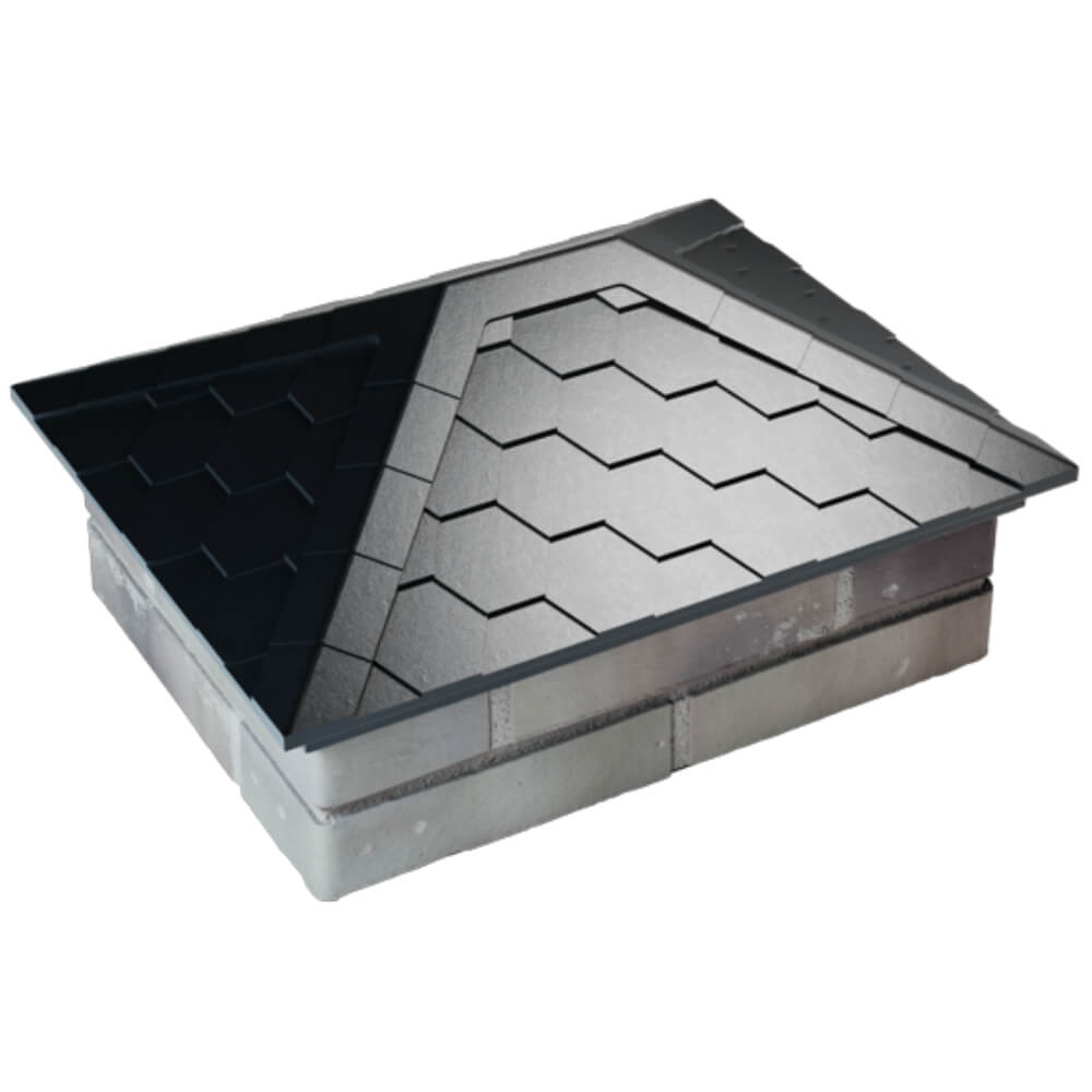 Колпак Zking Эверест Черный на столб 2х1.5 кирпича (520х390мм) Новомосковск фото