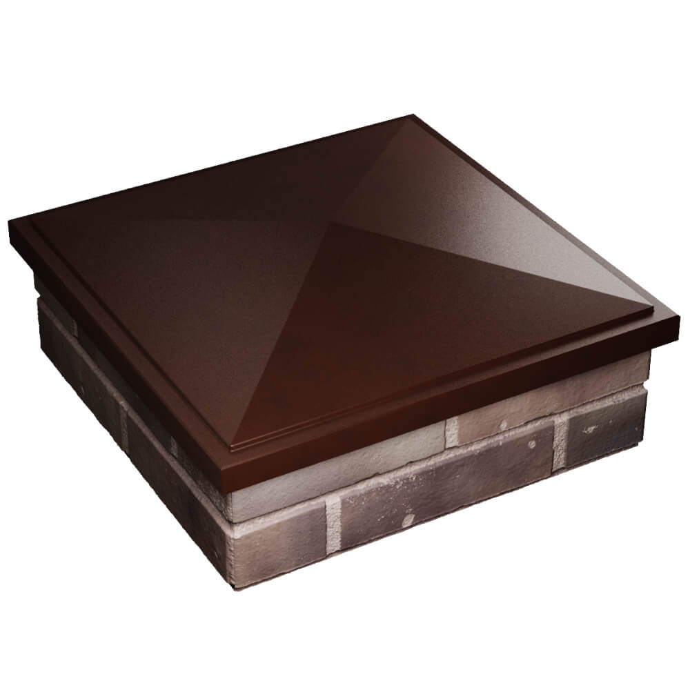 Колпак Zking БонаМоно Коричневый на столб 2х2 кирпича (515х515, 530х530мм) в Новомосковске фото