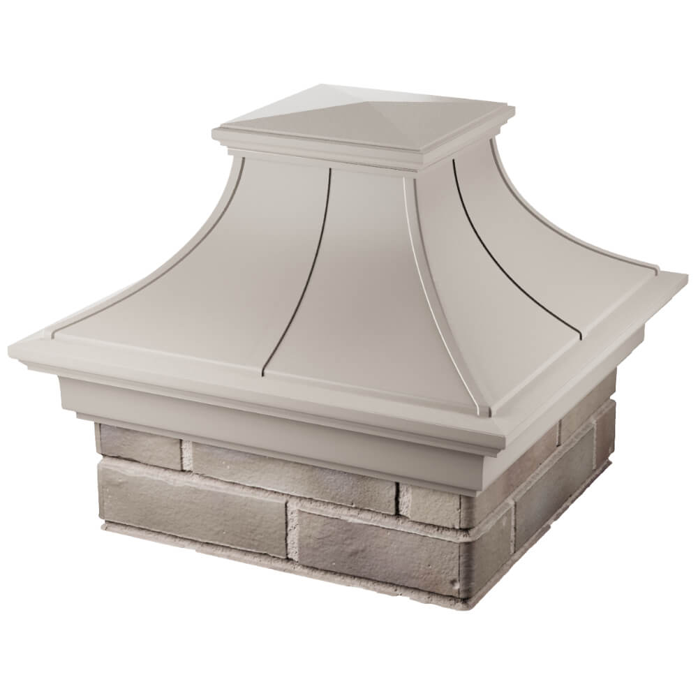 Колпак Zking Монблан Премиум Бежевый на столб 1.5х1.5 кирпича (385х385мм) в Новомосковске фото