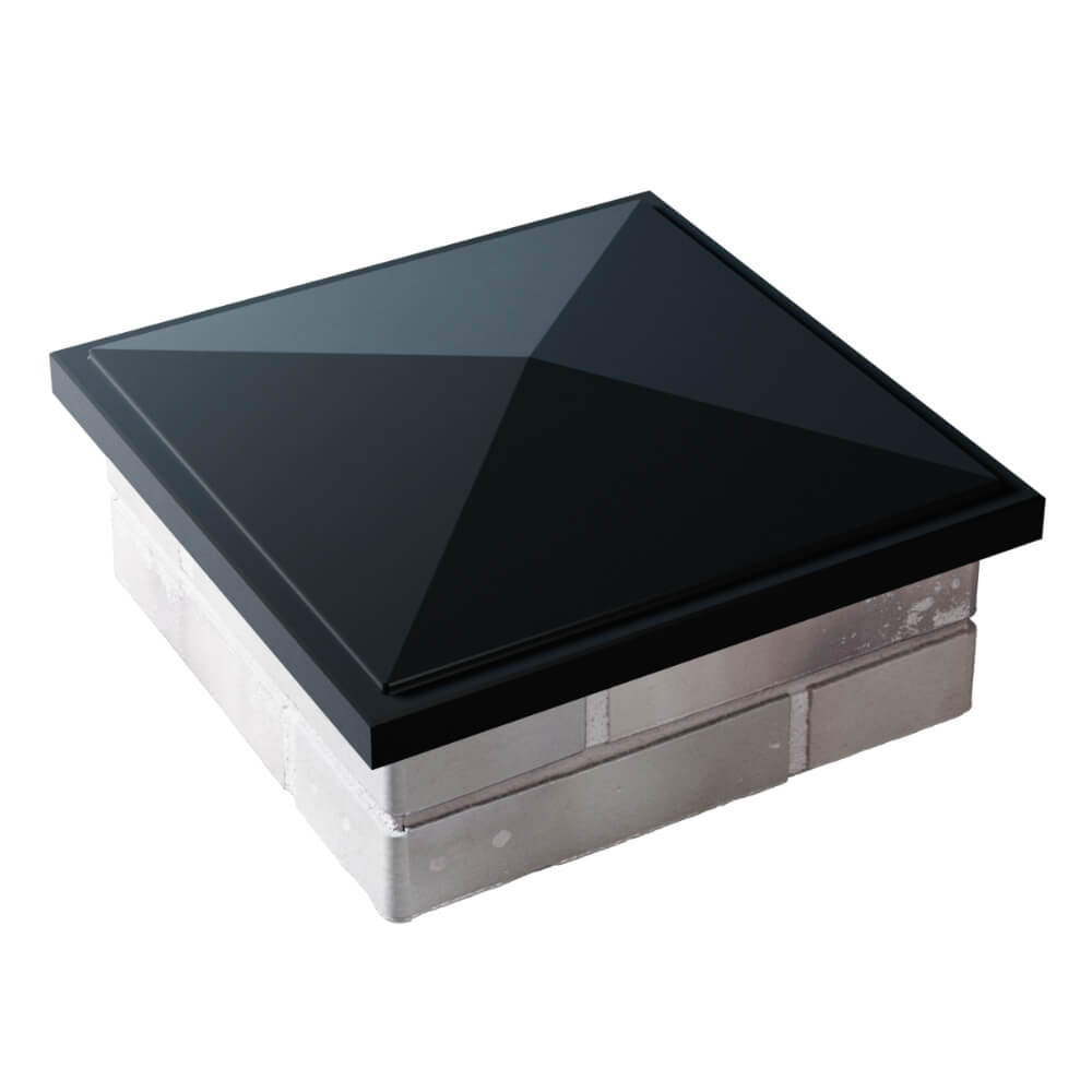 Колпак Zking БонаМоно Черный на столб 1.5х1.5 кирпича (385х385, 400х400мм) в Новомосковске фото