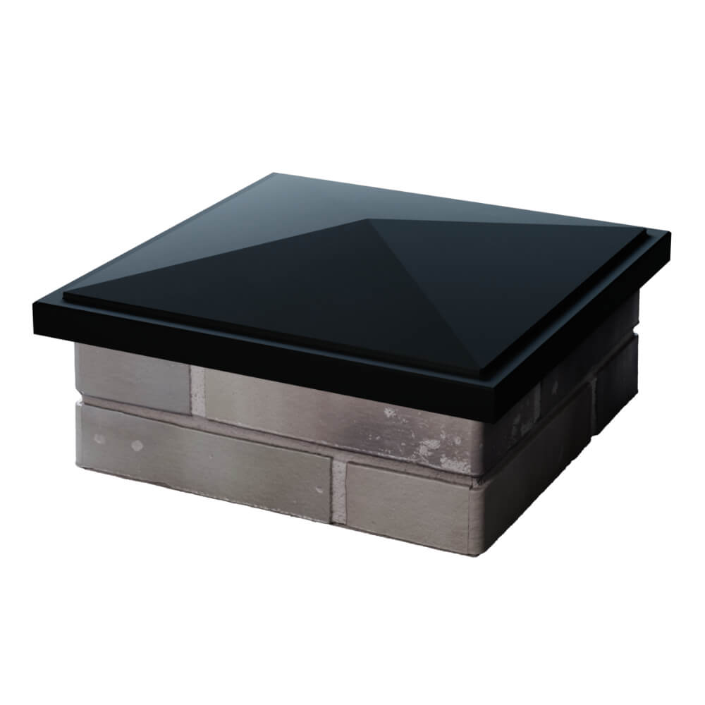 Колпак Zking БонаМоно Черный на столб 1.5х1.5 кирпича (385х385, 400х400мм) в Новомосковске фото