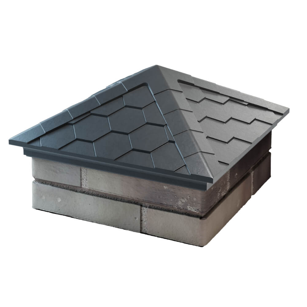 Колпак Zking Эверест Серый на столб 1.5х1.5 кирпича (390х390мм) в Новомосковске фото