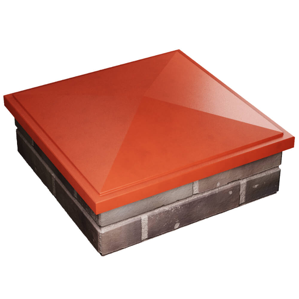 Колпак Zking БонаМоно Красный на столб 2х2 кирпича (515х515, 530х530мм) в Новомосковске фото