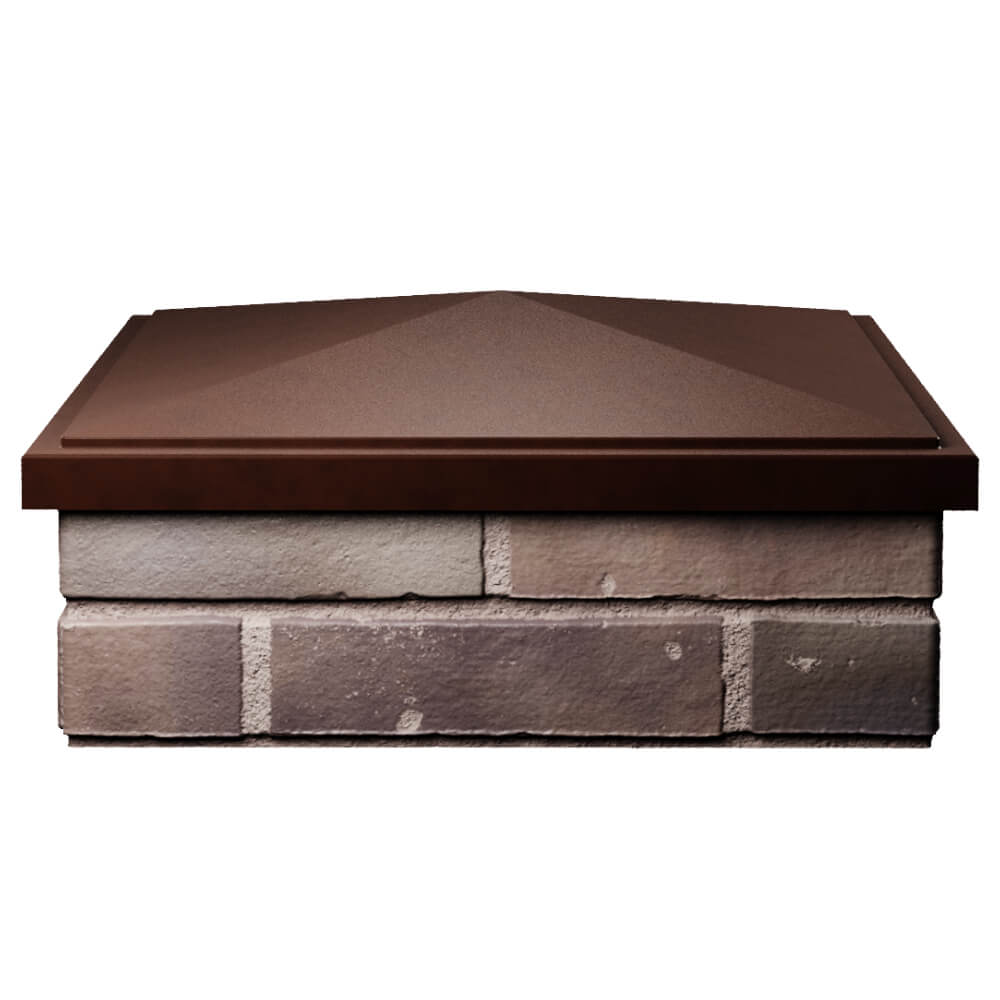 Колпак Zking БонаМоно Коричневый на столб 2х2 кирпича (515х515, 530х530мм) Новомосковск фото
