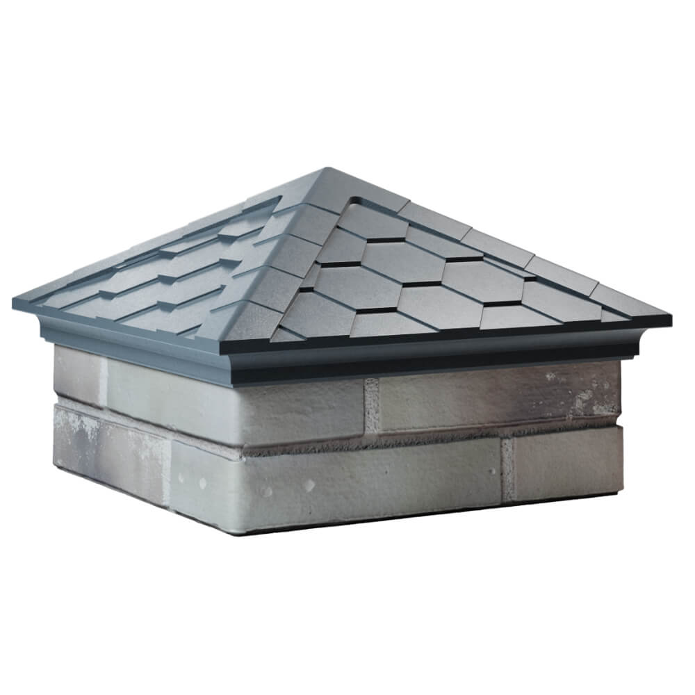 Колпак Zking Эверест Серый на столб 1.5х1.5 кирпича (390х390мм) в Новомосковске фото