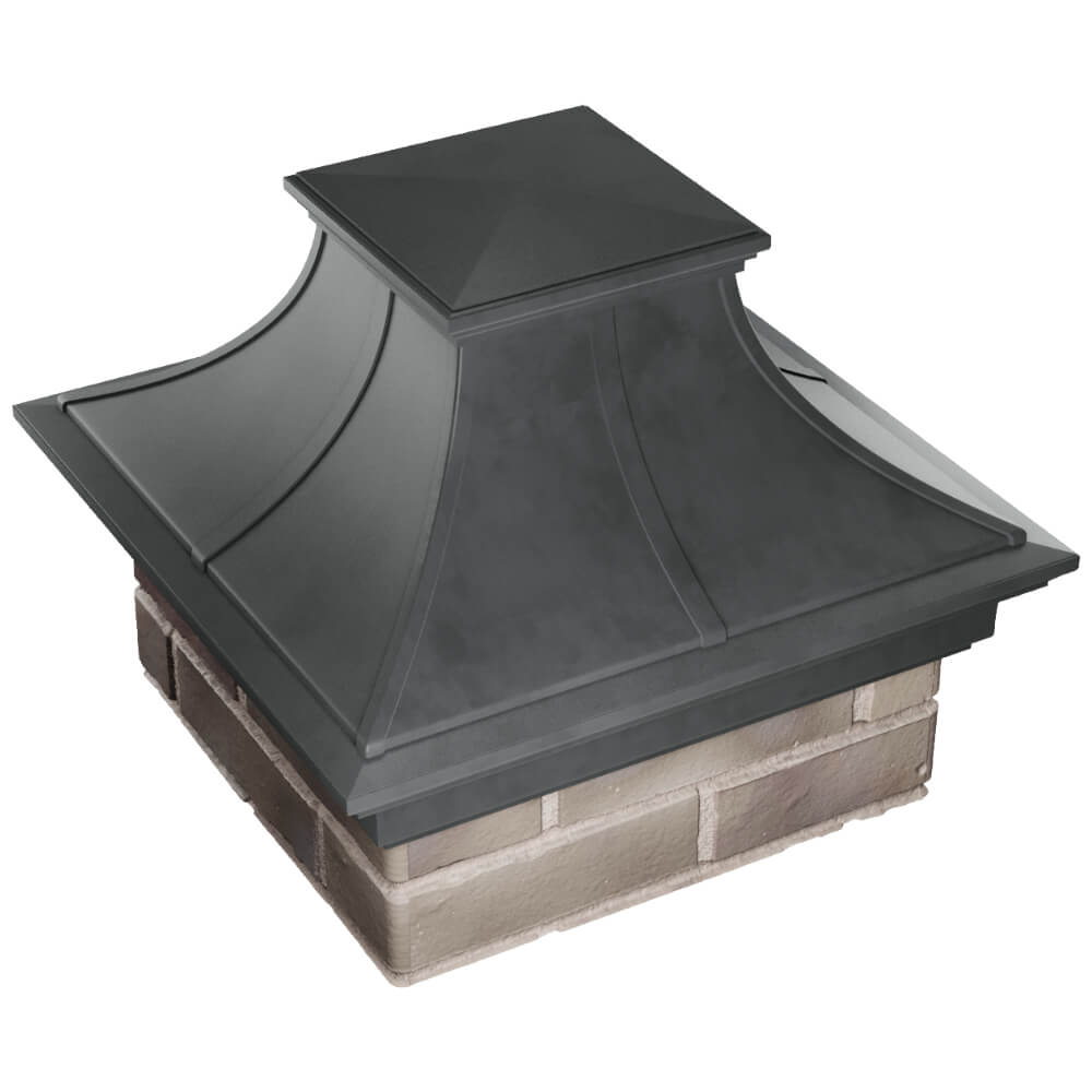 Колпак Zking Монблан Премиум Серый на столб 1.5х1.5 кирпича (385х385мм) в Новомосковске фото