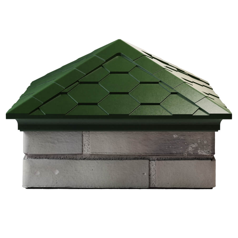 Колпак Zking Эверест Зеленый на столб 1.5х1.5 кирпича (390х390мм) Новомосковск фото