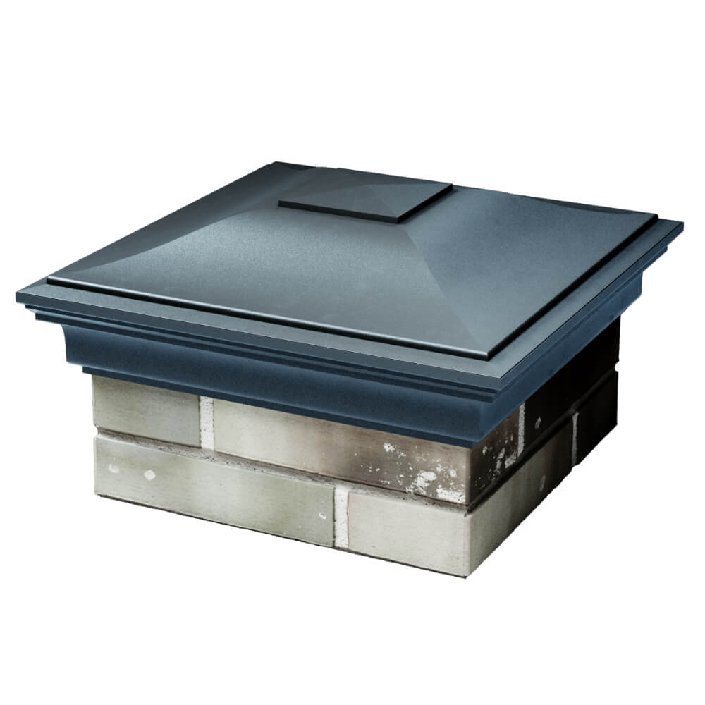 Колпак Zking Монблан Серый на столб 1.5х1.5 кирпича (385х385мм) в Новомосковске фото