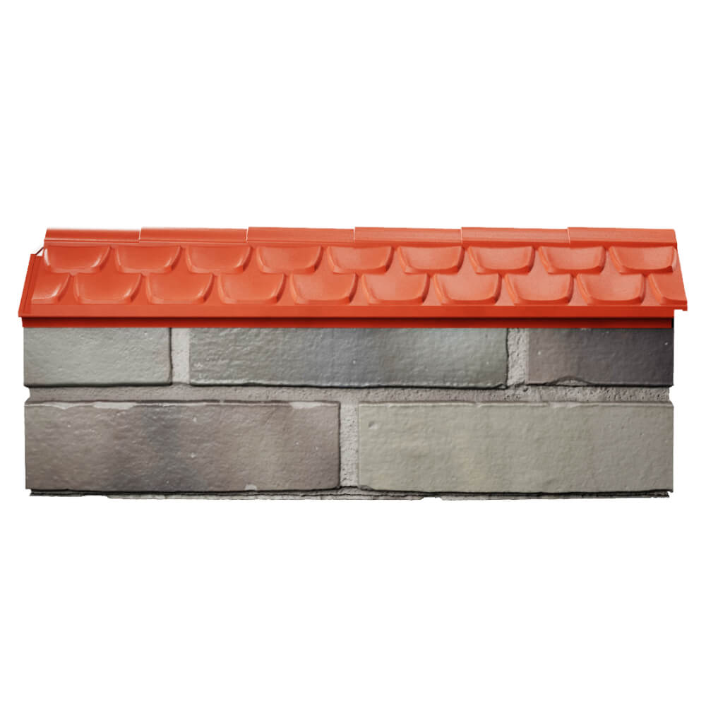 Парапет Zking Эльбрус Красный с посадкой на 0.5 кирпича (130мм) в Новомосковске фото
