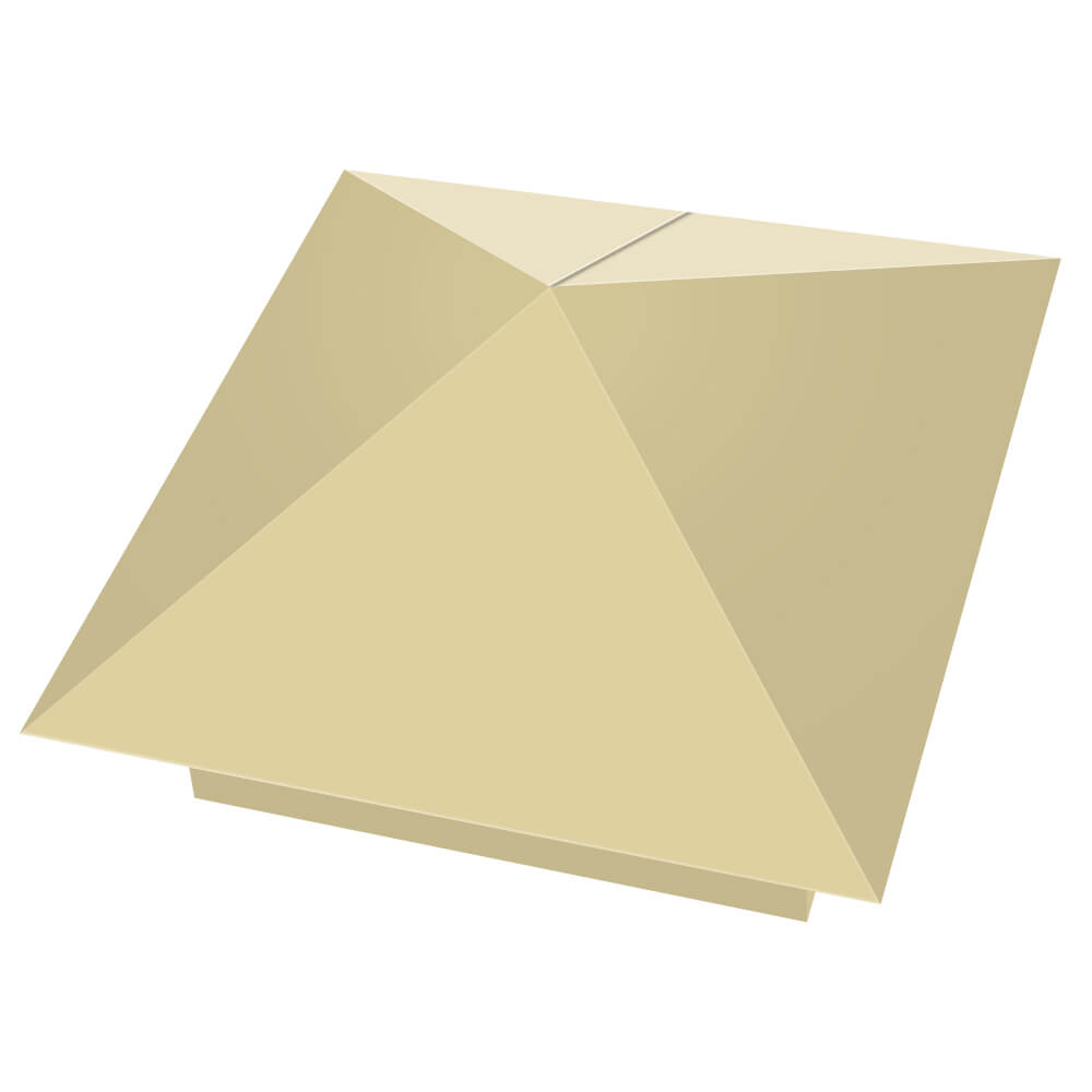 Колпак металлический 400х400мм RAL1014 Бежевый заборный Новомосковск фото