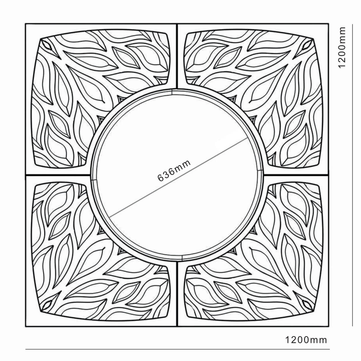 Приствольная решетка для дерева ZKING CRUST 1.2х1.2м Бежевая в Новомосковске фото