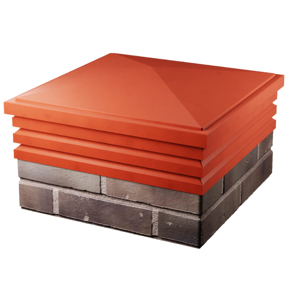 Колпак Zking Бона ХайТек Красный на столб 2х2 кирпича (513х513мм) в Новомосковске фото