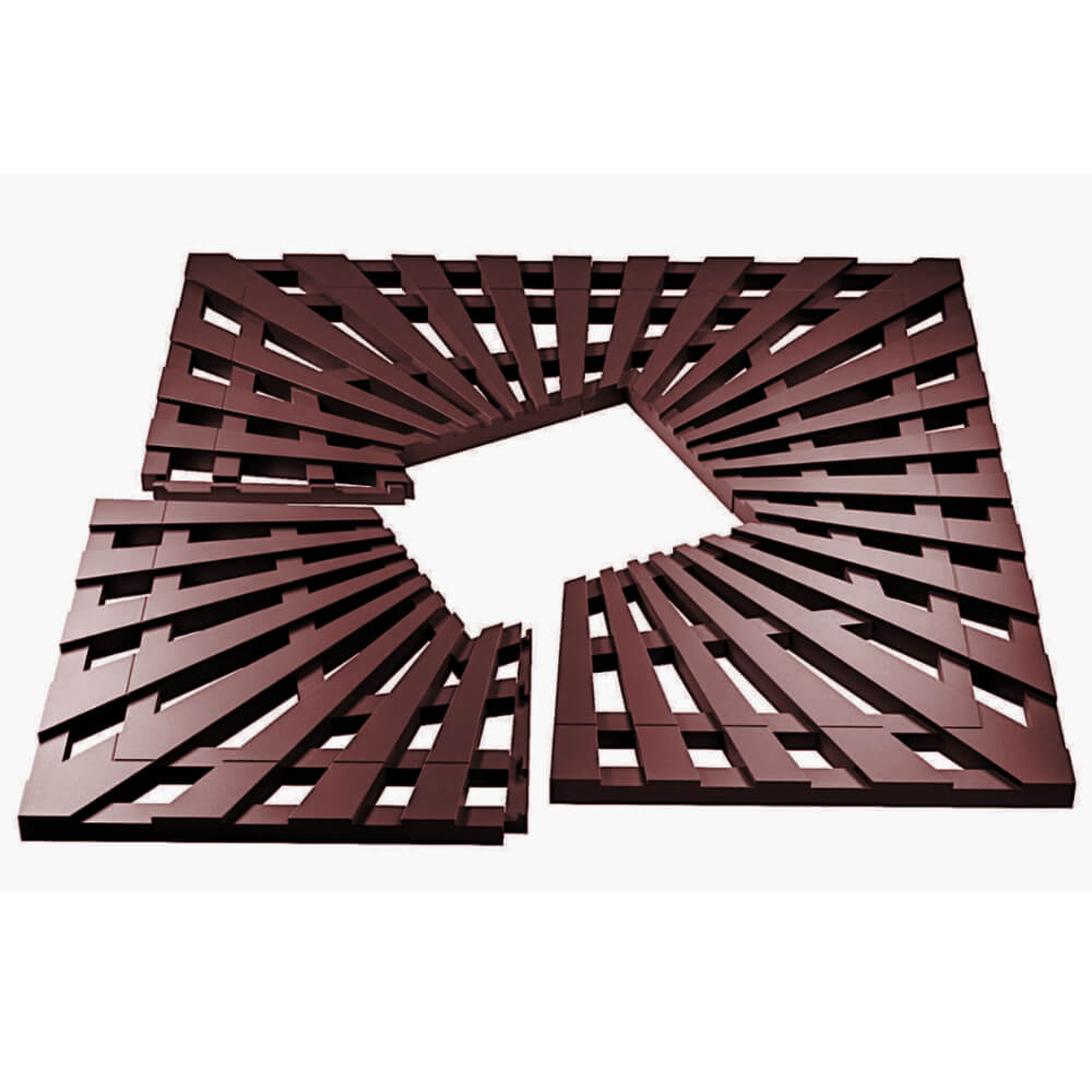 Приствольная решетка для дерева ZKING ATMOSPHERE 1.2х1.2м Коричневая в Новомосковске фото