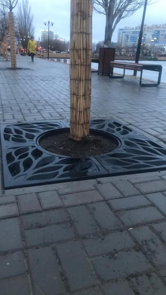 Приствольная решетка для дерева ZKING CRUST 1.2х1.2м Черная в Новомосковске фото