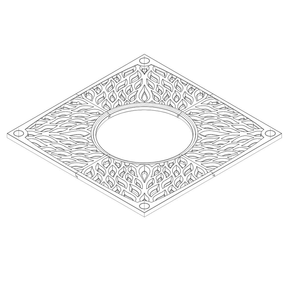 Приствольная решетка для дерева ZKING CRUST 2х2м Черная в Новомосковске фото