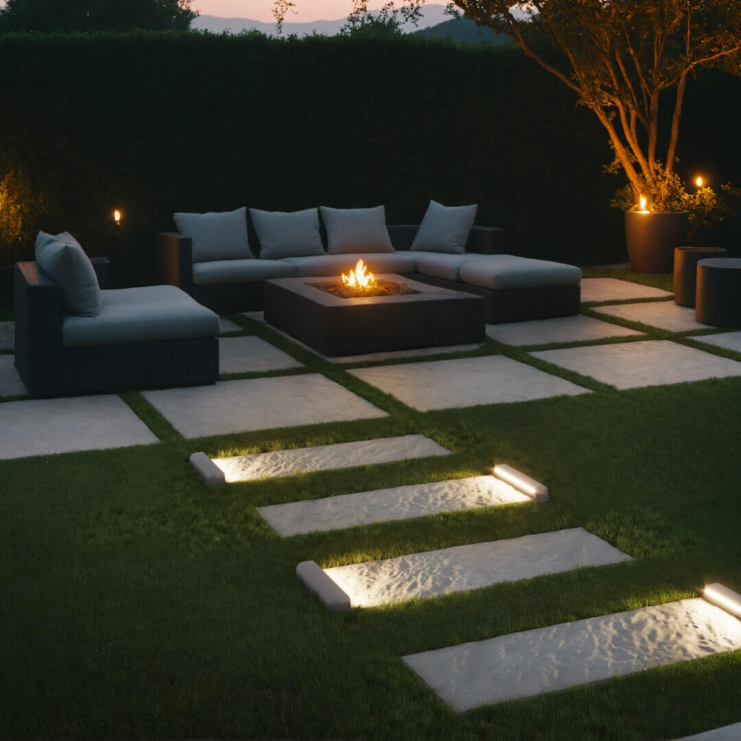 LED Светильник для шаговой плиты STONE Светлая Галька 330х75х98мм в Новомосковске фото