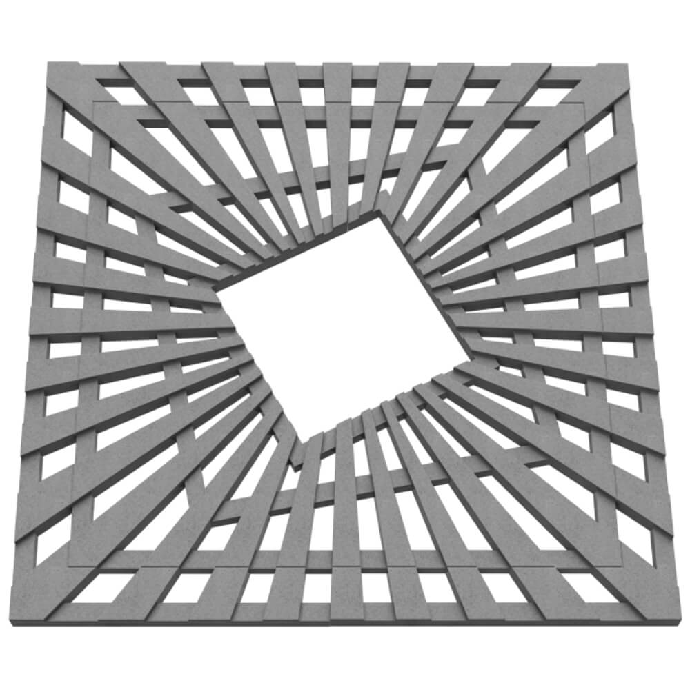 Приствольная решетка для дерева ZKING ATMOSPHERE 1.2х1.2м Серая в Новомосковске фото