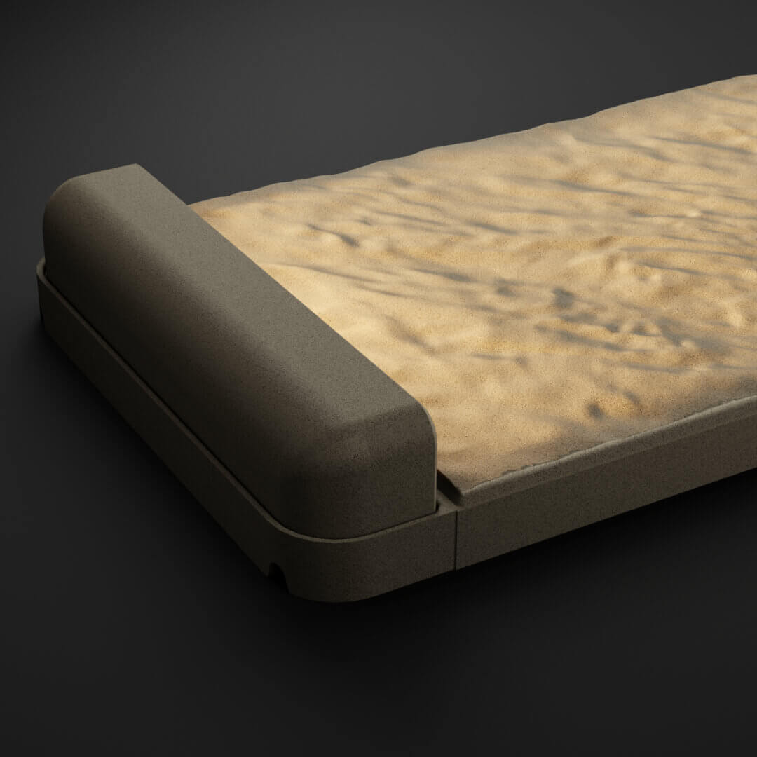 LED Светильник для шаговой плиты STONE Светлая Галька 330х75х98мм в Новомосковске фото