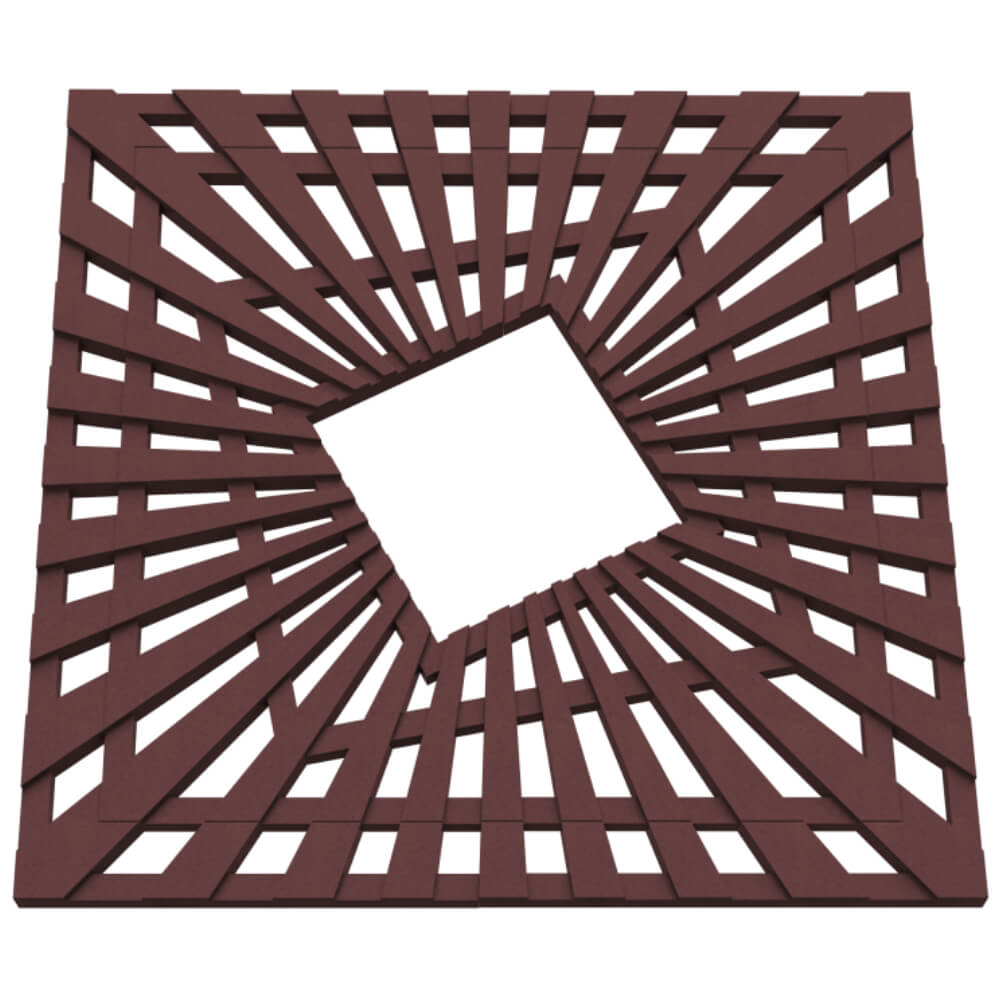 Приствольная решетка для дерева ZKING ATMOSPHERE 1.2х1.2м Коричневая в Новомосковске фото