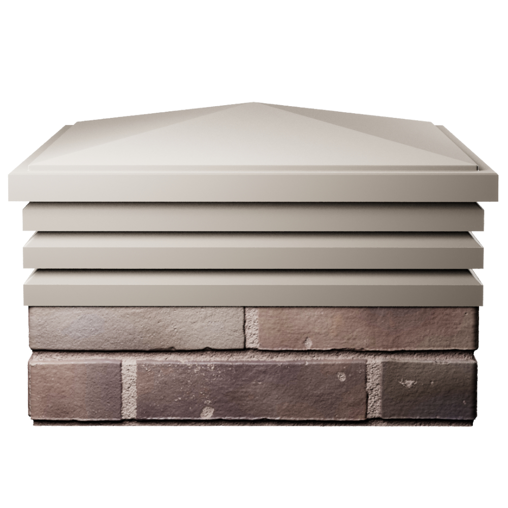 Колпак Zking Бона ХайТек Бежевый на столб 2х2 кирпича (513х513мм) Новомосковск фото