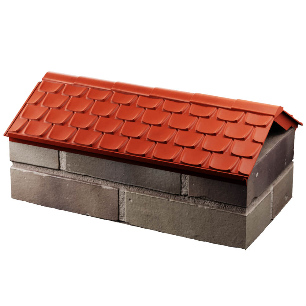 Парапет Zking Эльбрус Красный с посадкой на 1 кирпич (255мм) в Новомосковске фото