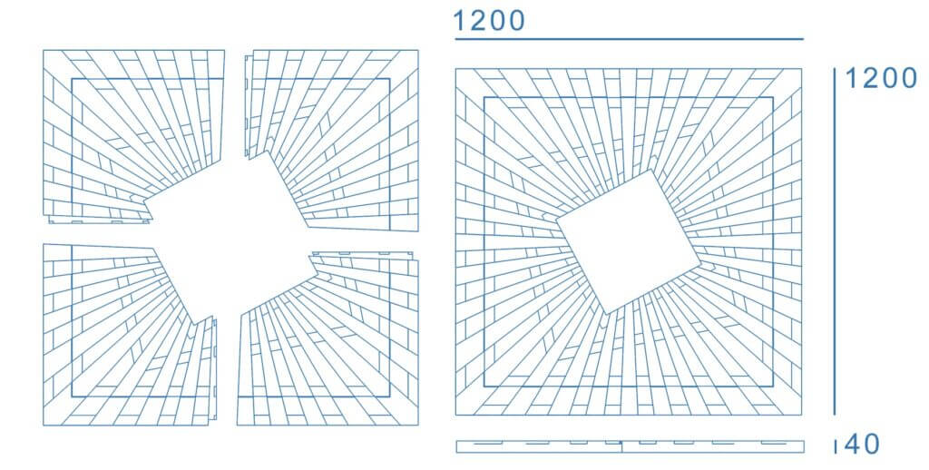 Приствольная решетка для дерева ZKING ATMOSPHERE 1.2х1.2м Бежевая в Новомосковске фото