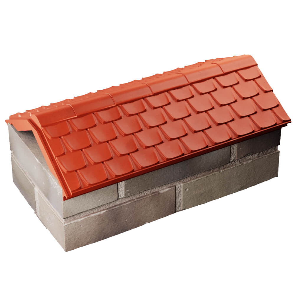 Парапет Zking Эльбрус Красный с посадкой на 1 кирпич (255мм) в Новомосковске фото