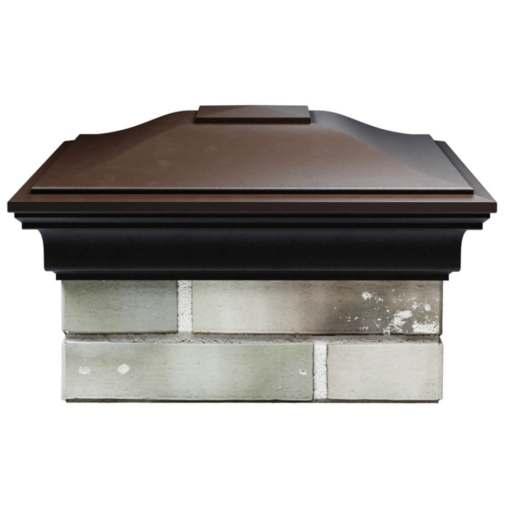 Колпак Zking Монблан Коричневый на столб 1.5х1.5 кирпича (385х385мм) Новомосковск фото