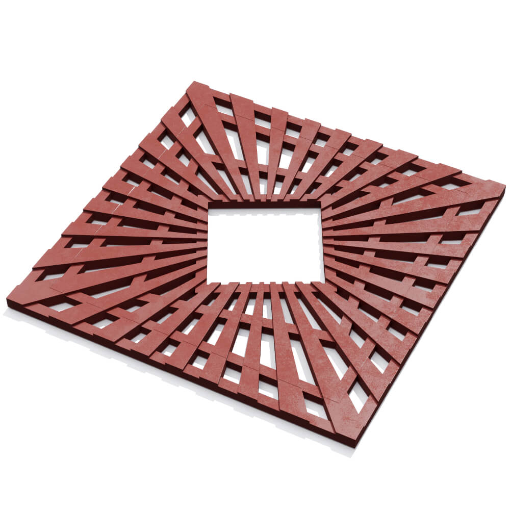 Приствольная решетка для дерева ZKING ATMOSPHERE 1.2х1.2м Красная в Новомосковске фото