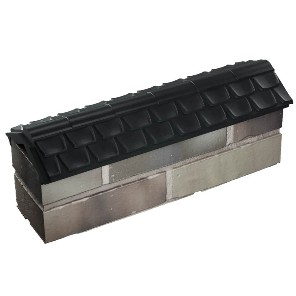 Парапет Zking Эльбрус Черный с посадкой на 0.5 кирпича (130мм) в Новомосковске фото