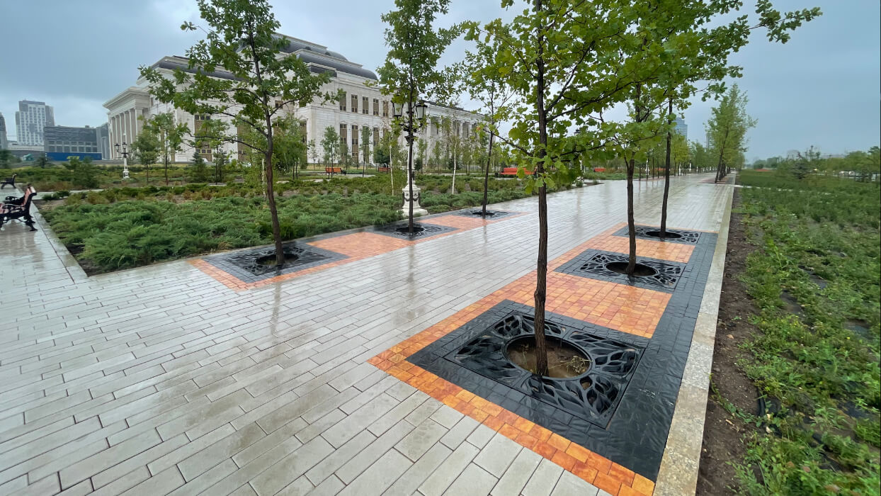 Приствольная решетка для дерева ZKING CRUST 1.2х1.2м Черная в Новомосковске фото