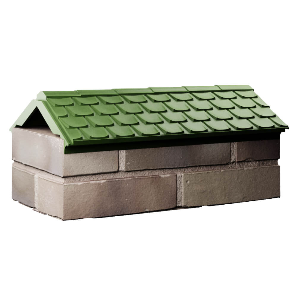 Парапет Zking Эльбрус Зеленый с посадкой на 1 кирпич (255мм) Новомосковск фото