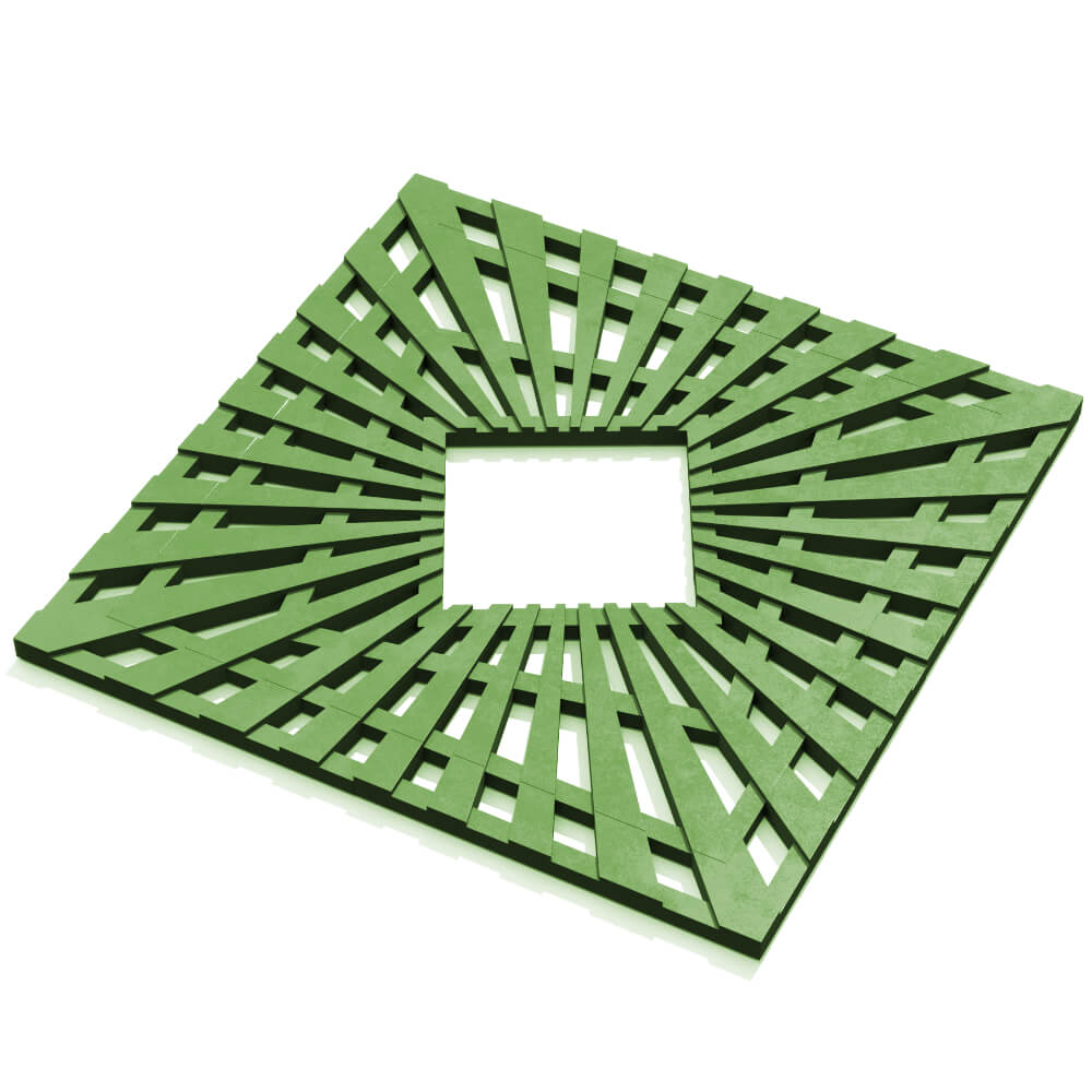 Приствольная решетка для дерева ZKING ATMOSPHERE 1.2х1.2м Зеленая в Новомосковске фото