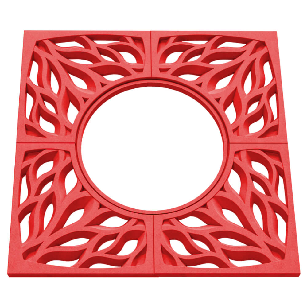 Приствольная решетка для дерева ZKING CRUST 1.2х1.2м Красная в Новомосковске фото