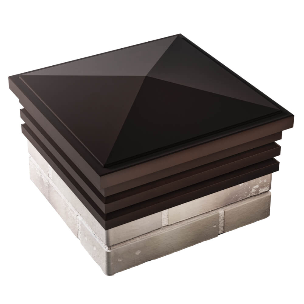 Колпак Zking Бона ХайТек Коричневый на столб 1.5х1.5 кирпича (385х385мм) в Новомосковске фото