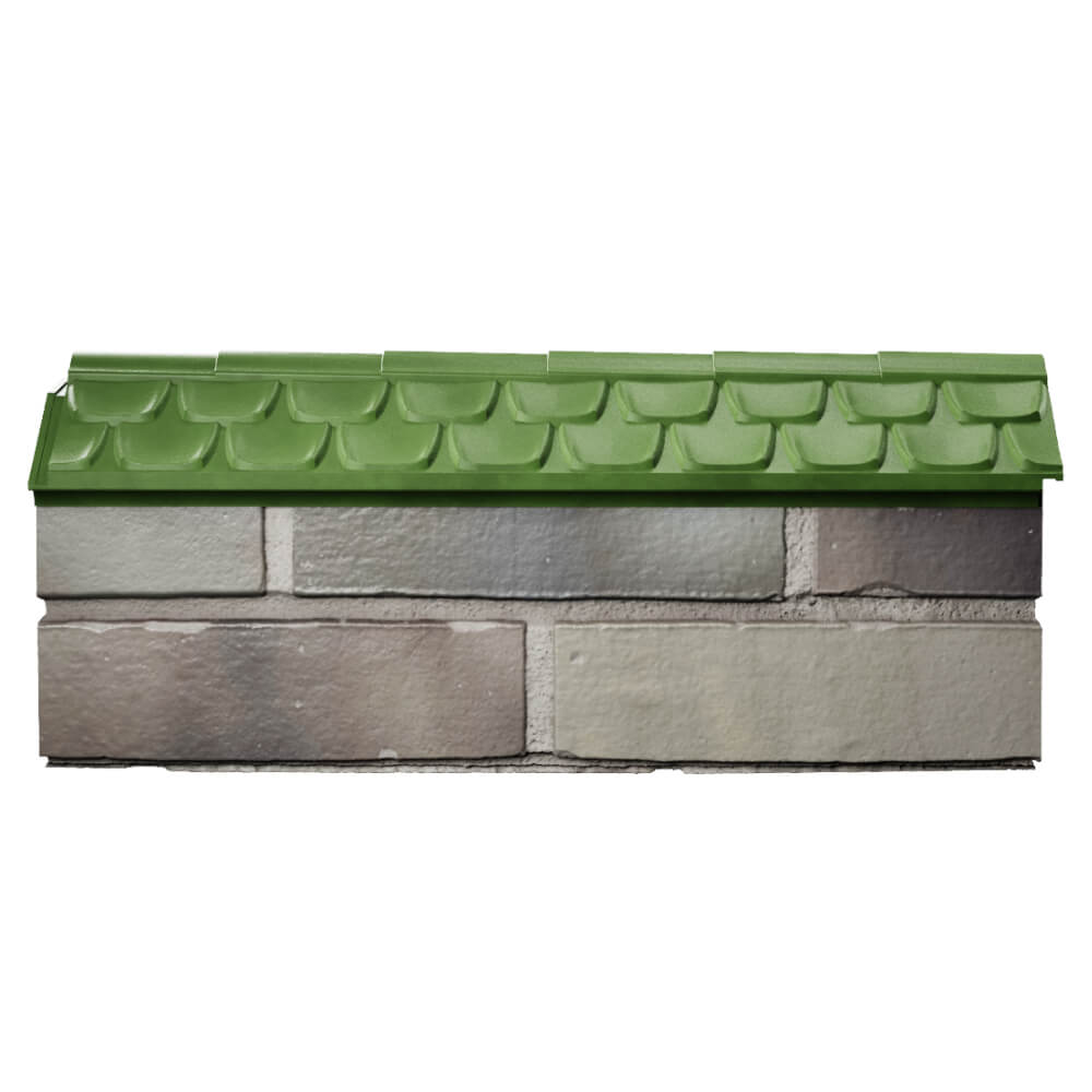 Парапет Zking Эльбрус Зеленый с посадкой на 0.5 кирпича (130мм) в Новомосковске фото