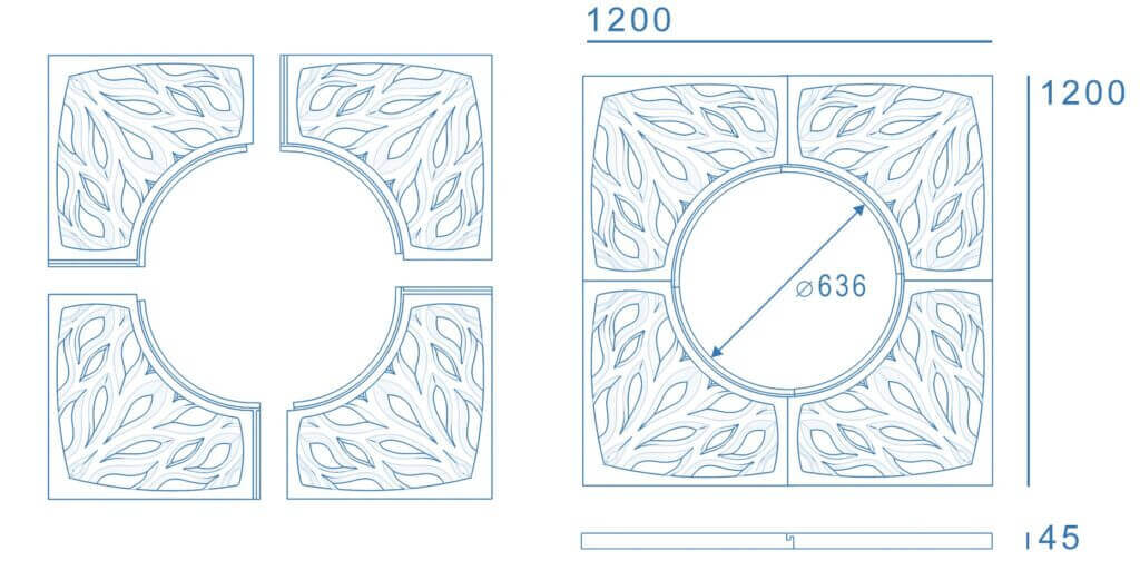 Приствольная решетка для дерева ZKING CRUST 1.2х1.2м Бежевая в Новомосковске фото