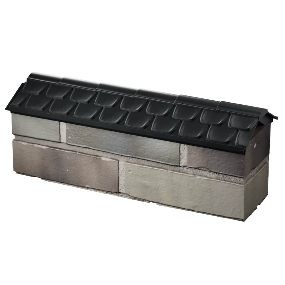 Парапет Zking Эльбрус Черный с посадкой на 0.5 кирпича (130мм) в Новомосковске фото