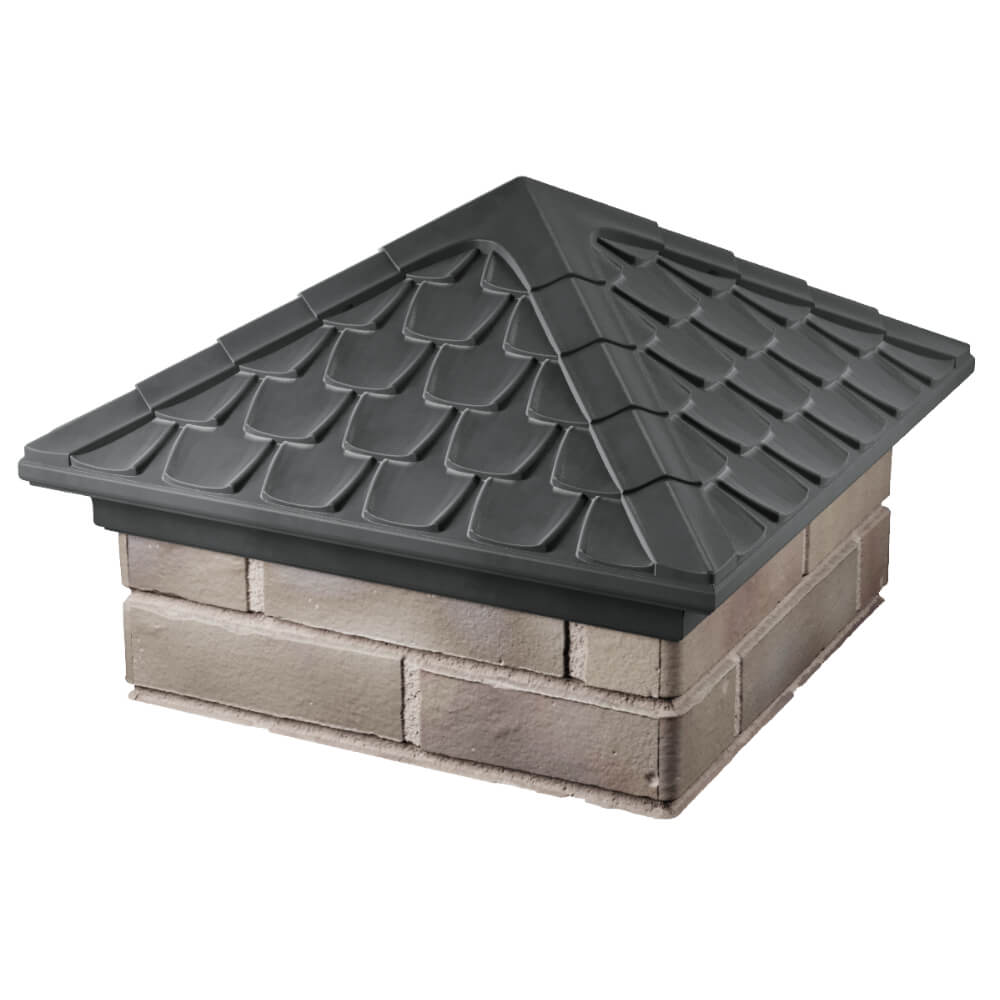 Колпак Zking Эльбрус Серый на столб 1.5х1.5 кирпича (385х385мм) в Новомосковске фото